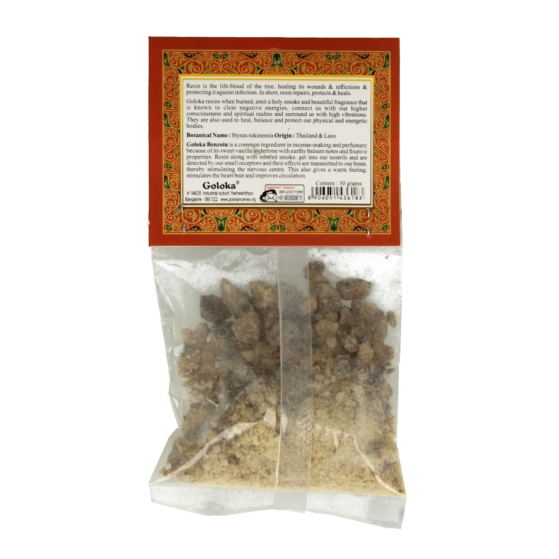 Goloka Resin incense benzoin 30 Gram