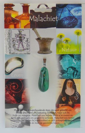 Steengoed Hanger gezondheidssteen malachiet  1 Stuks