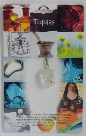 Steengoed Hanger gezondheidssteen topaas  1 Stuks