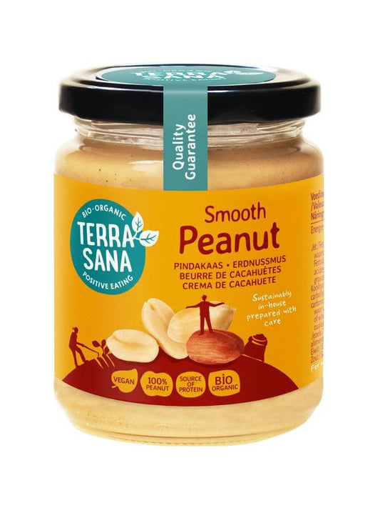 TerraSana Pindakaas fijn zonder zout bio 250 Gram