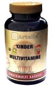 Artelle Kindermulti aardbei 100 Kauwtabletten