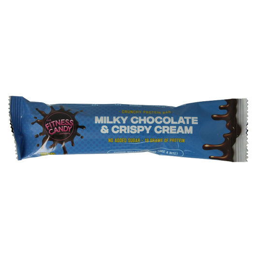 The fitness candy company Milky chocolate & crispy cream 55 Gram