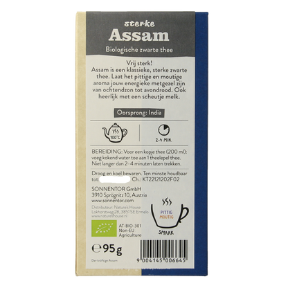 Sonnentor Engelse zwarte thee sterke assam los bio 95.00 Gram