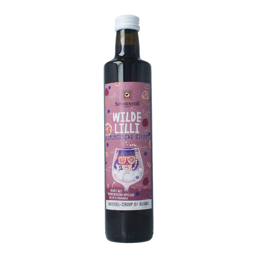 Sonnentor Wilde lilli mocktail siroop alcoholvrij bio 500 Milliliter