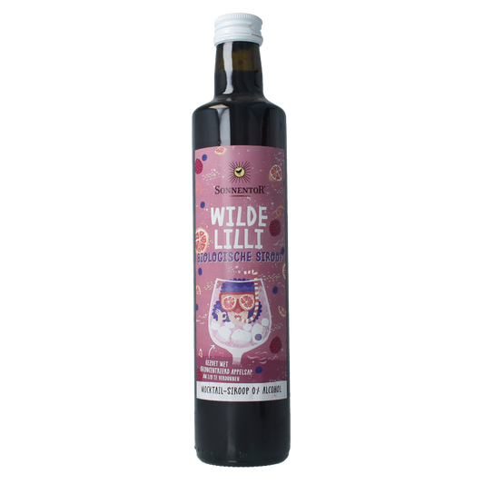 Sonnentor Wilde lilli mocktail siroop alcoholvrij bio 500 Milliliter
