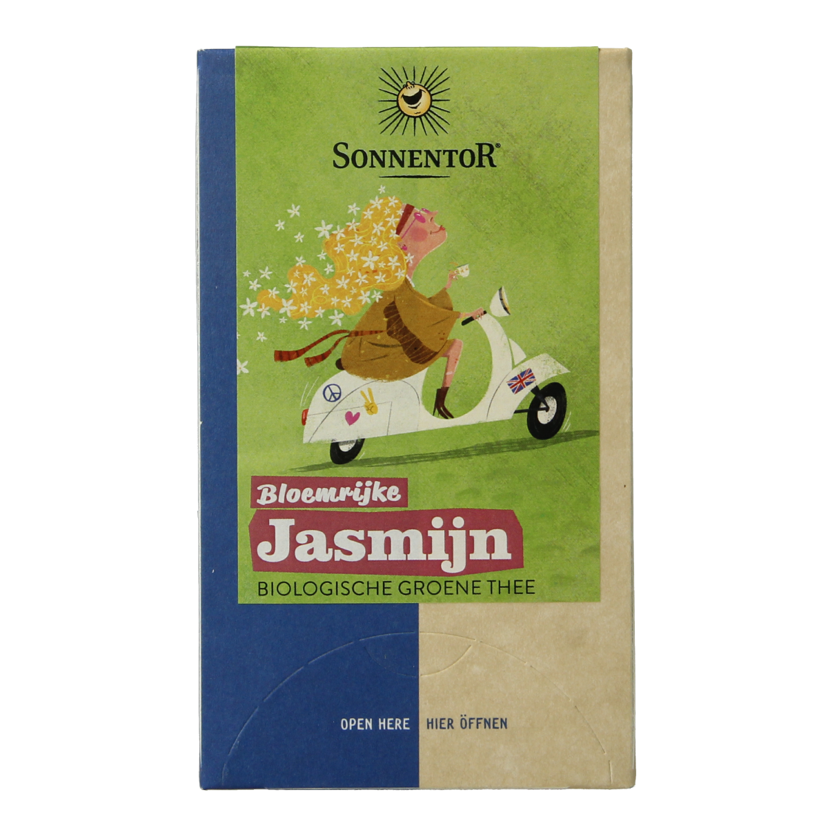 Sonnentor Jasmijn groene thee bio 18.00 Zakjes – AtHomePharma