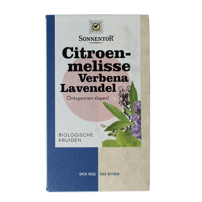 Sonnentor Citroenmelisse - verbena - lavendel bio 18.00 Zakjes