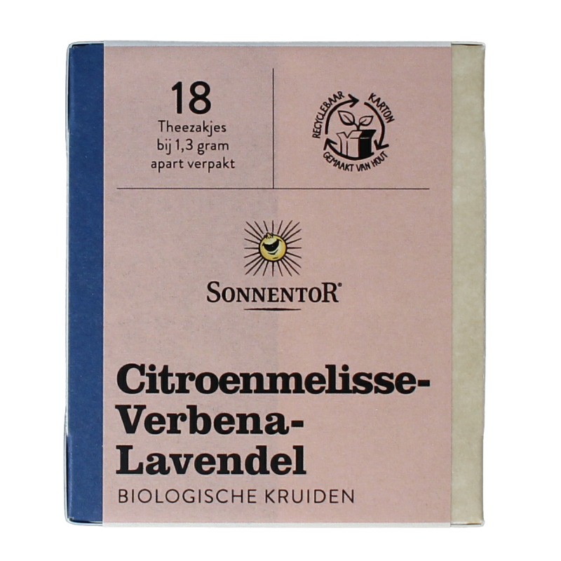 Sonnentor Citroenmelisse - verbena - lavendel bio 18 Zakjes