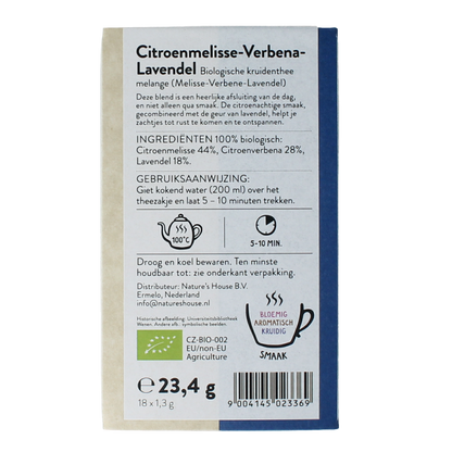 Sonnentor Citroenmelisse - verbena - lavendel bio 18.00 Zakjes