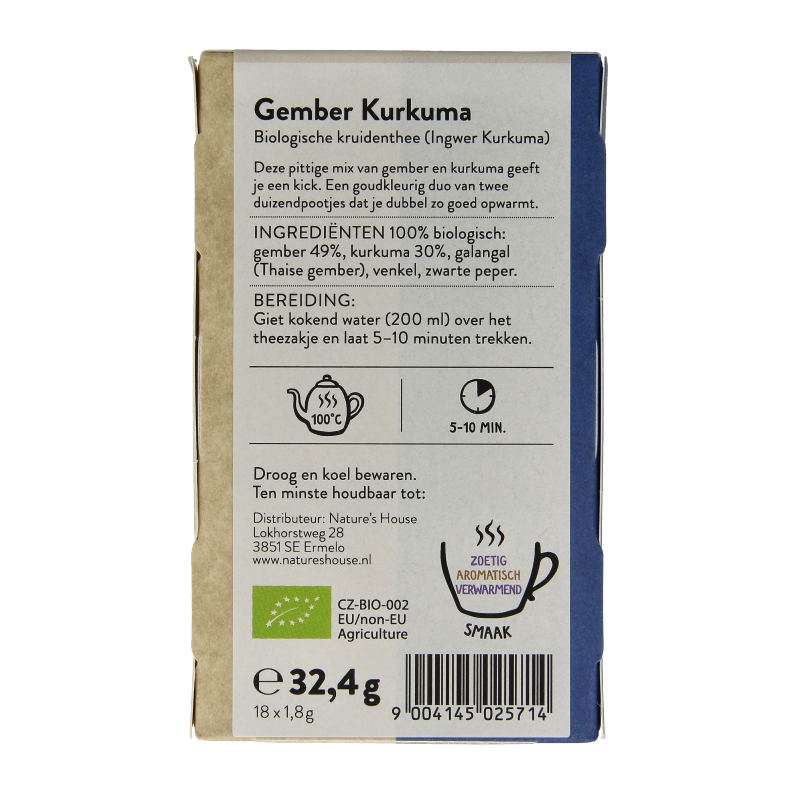 Sonnentor Gember curcuma thee bio 18 Zakjes