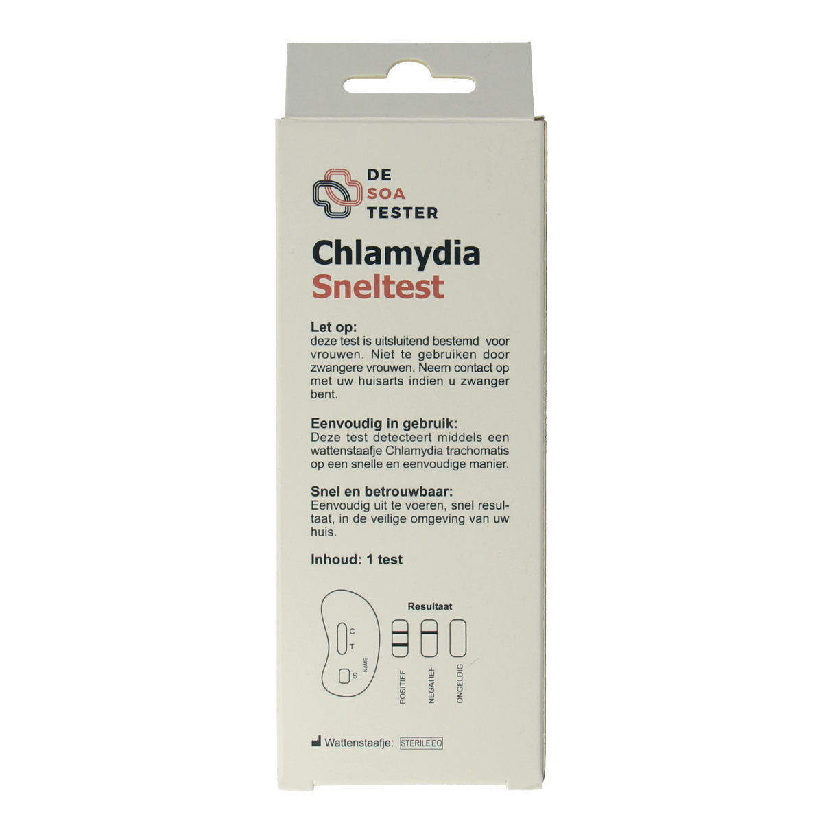 The Tester Chlamydia vrouw test  1.00 Stuks