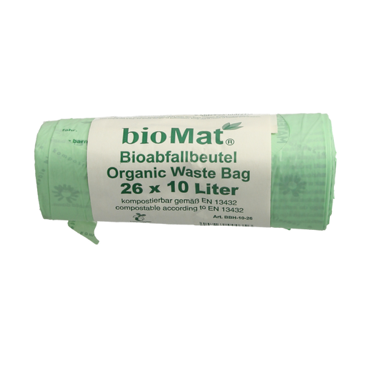 Biomat Wastebag compost 10 liter handvat 26 Stuks