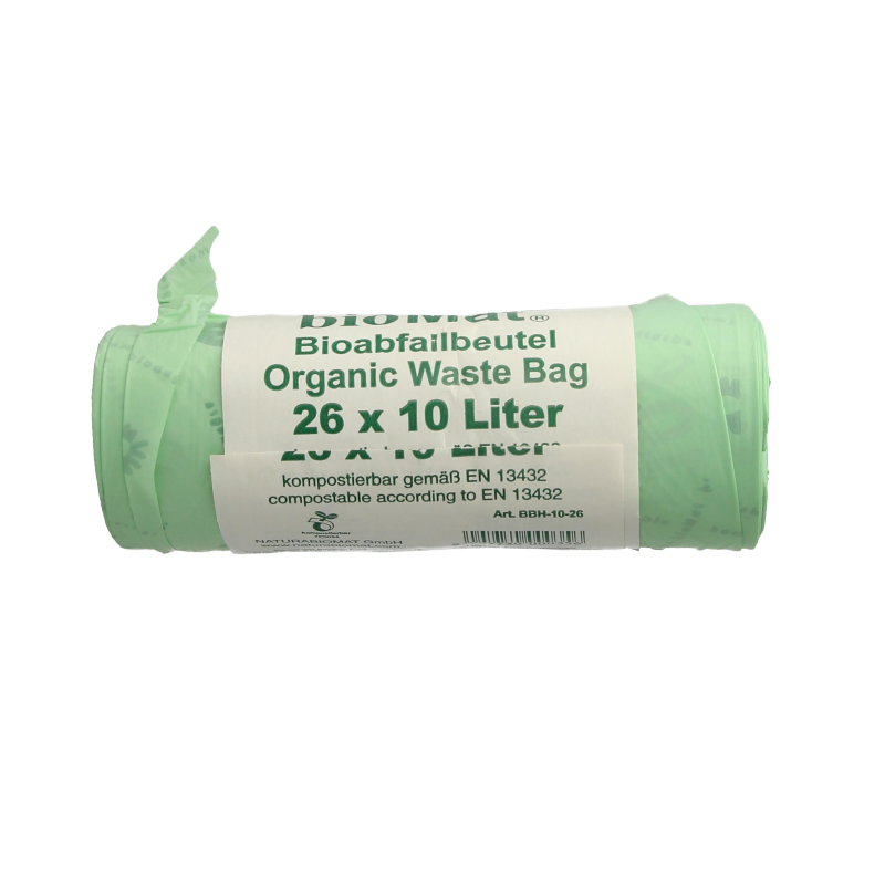 Biomat Wastebag compost 10 liter handvat 26 Stuks