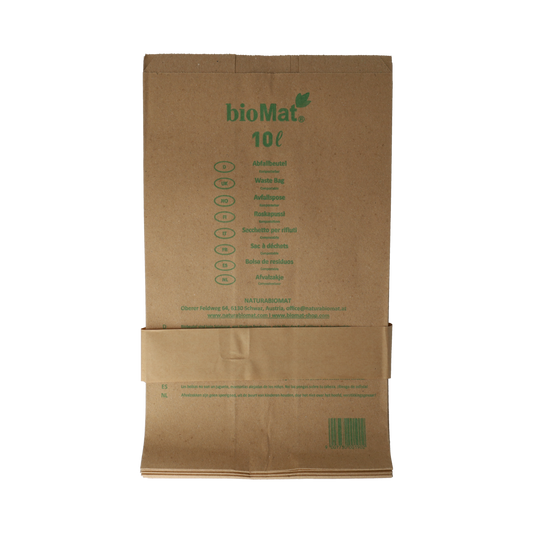 Biomat Wastebag compostable papier 10 liter 50.00 Stuks