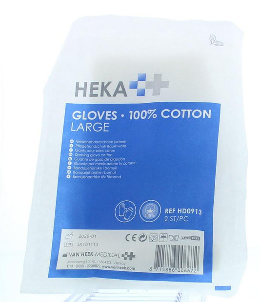 Heka Verbandhandschoen maat L 2.00 Stuks