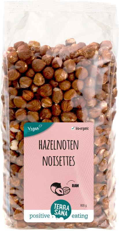 TerraSana Hazelnoten bruin gepeld bio 800 Gram