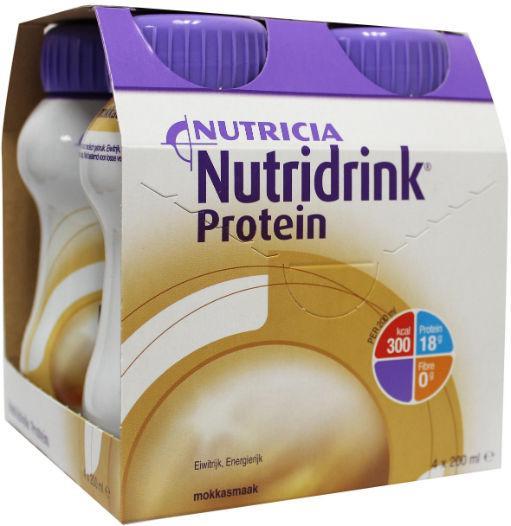 Nutridrink Proteine mokka 200ml  4 Stuks