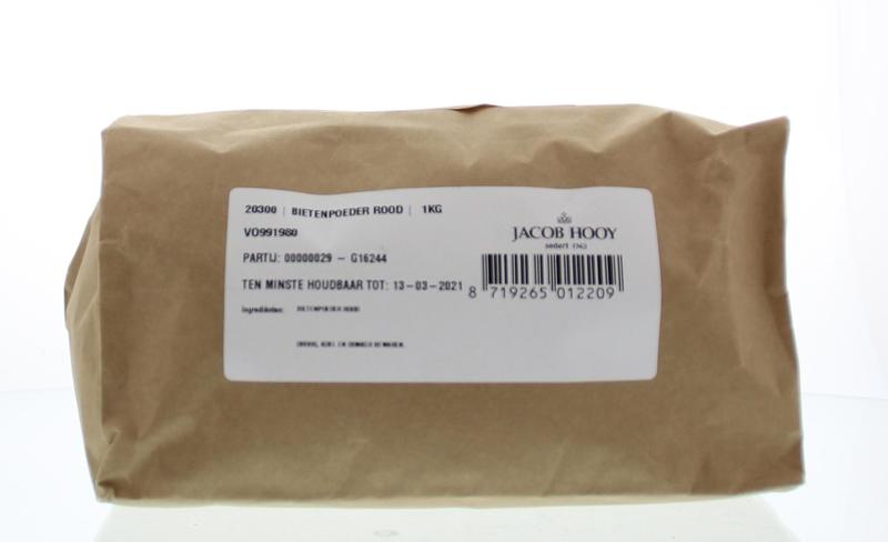 Jacob Hooy Bietenpoeder rood 1 Kilogram