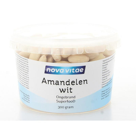 Nova Vitae Amandelen wit ongebrand raw 300 Gram