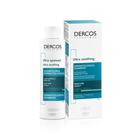 Vichy Dercos ultra kalmerende shampoo normaal/vet haar 200 Milliliter
