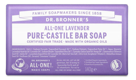 Dr Bronners Barsoap lavendel 140 Gram