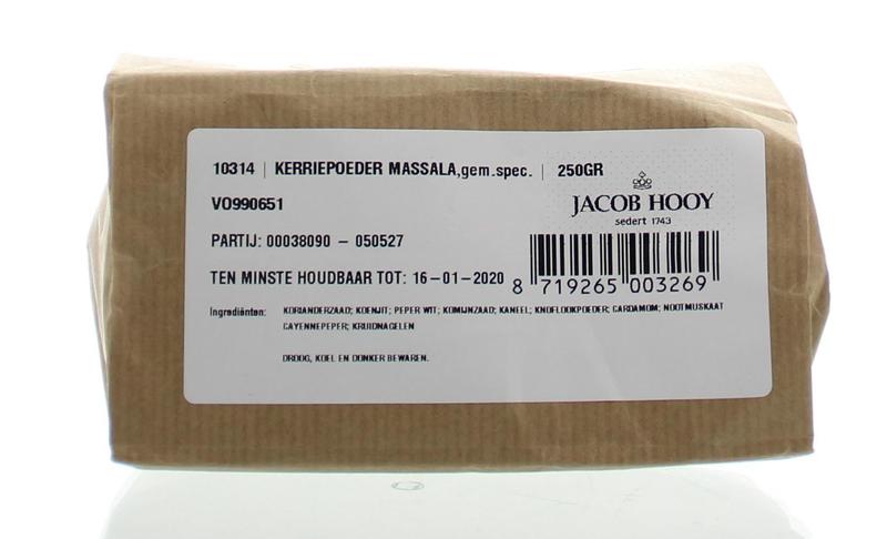 Jacob Hooy Kerriepoeder massala 250 Gram