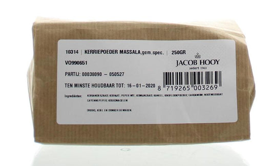 Jacob Hooy Kerriepoeder massala 250 Gram