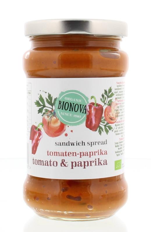 Bionova Sandwichspread tomaat/paprika bio 280 Gram