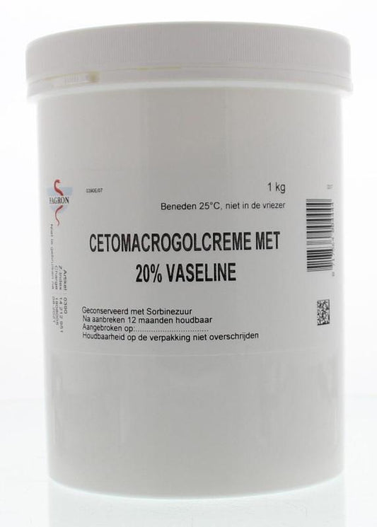 Fagron Cetomacrogol creme 20% vaseline 1.00 Kilogram
