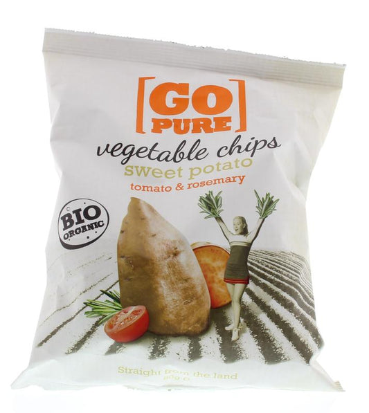 Go Pure Chips sweet potato tomato & rosemary bio 80 Gram