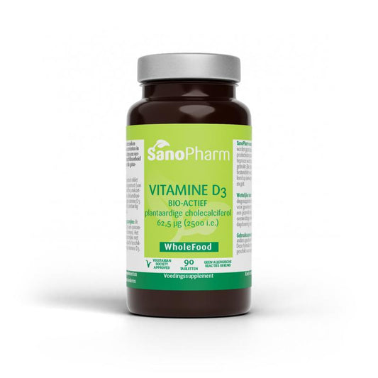SanoPharm Vitamine D3 62.5mcg/2500IE 90 Tabletten