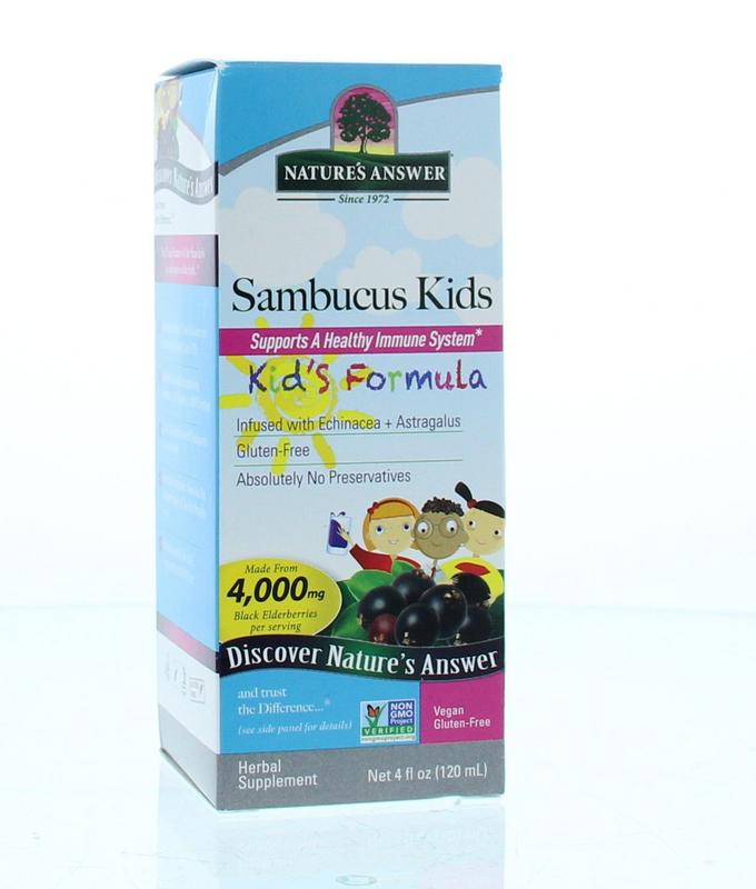 Natures Answer Sambucus kids vlierbessen extract 120 Milliliter
