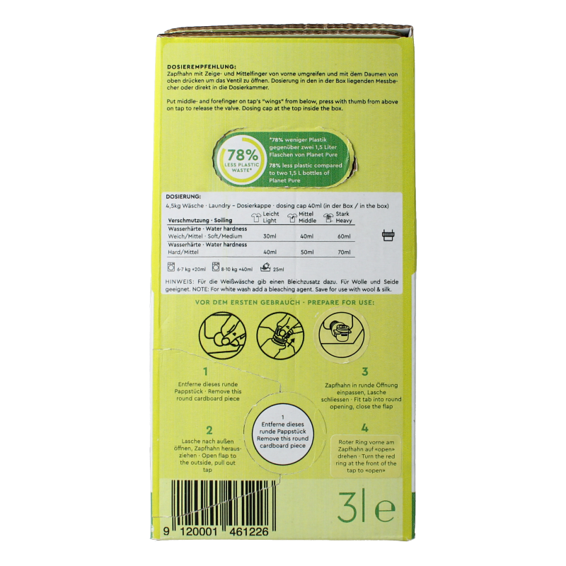 Planet Pure Wasmiddel vloeibaar universeel lavendel 3 Liter