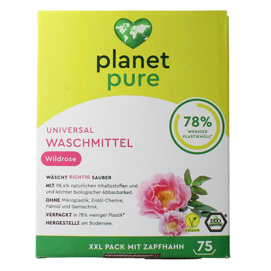 Planet Pure Wasmiddel vloeibaar universeel wild rose 3.00 Liter