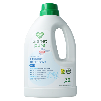 Planet Pure Wasmiddel vloeibaar universeel 0% zero 1500 Milliliter