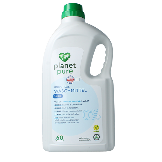 Planet Pure Wasmiddel vloeibaar universeel 0% zero 3.00 Liter