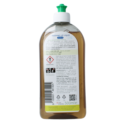 Planet Pure Afwasmiddel 0% zero 500.00 Milliliter