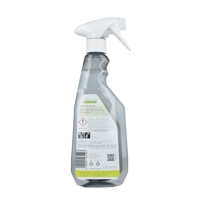 Planet Pure Badkamer reiniger lime 500 Milliliter