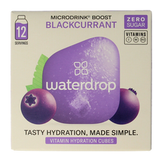 Waterdrop  Microdrink boost blackcurrant bruistabletten 12 Stuks