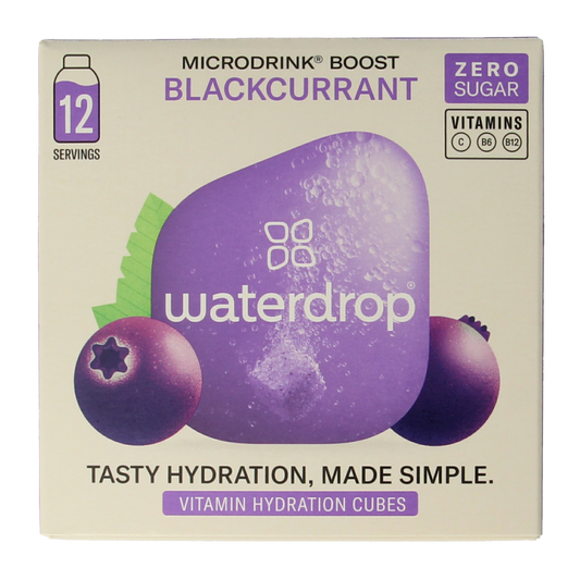 Waterdrop  Microdrink boost blackcurrant bruistabletten 12 Stuks