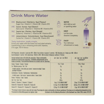 Waterdrop  Microdrink boost blackcurrant bruistabletten 12.00 Stuks