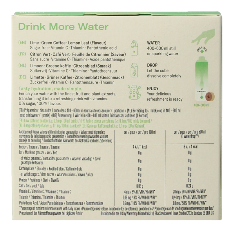 Waterdrop  Microdrink focus lemon lime bruistabletten 12 Stuks