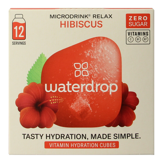 Waterdrop  Microdrink relax hibiscus bruistabletten 12 Stuks