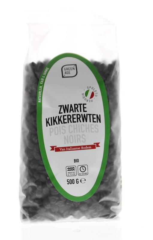 Greenage Zwarte kikkererwten bio 500 Gram