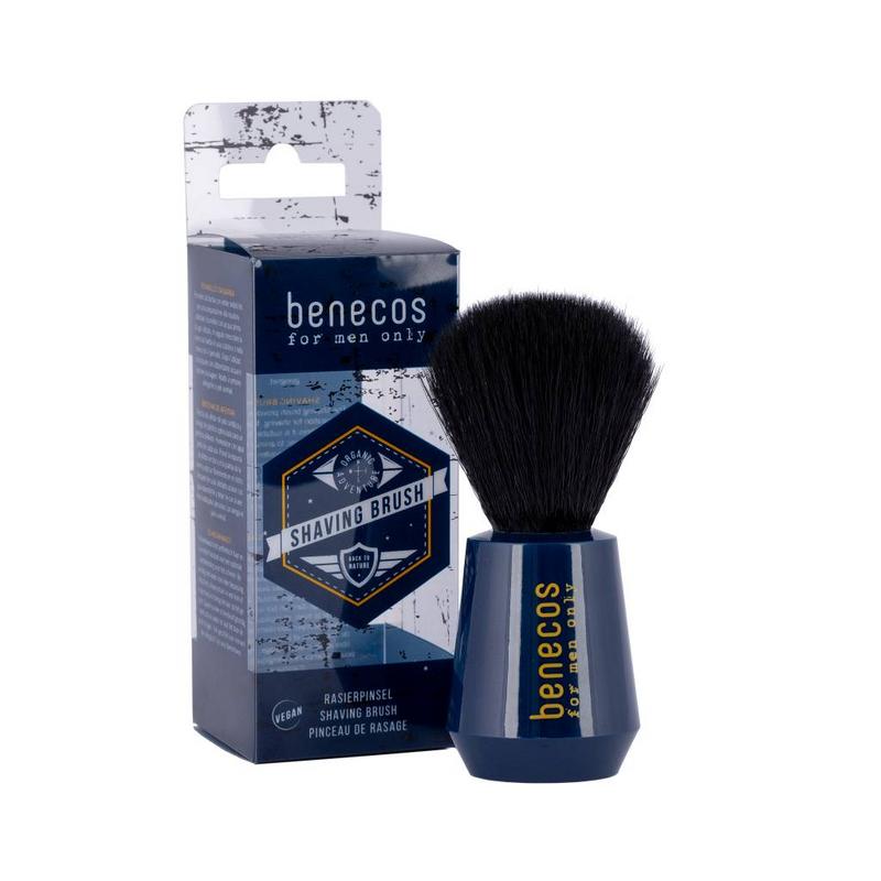 Benecos natural beauty Natural for men only shaving brush - scheerkwast 1 Stuks