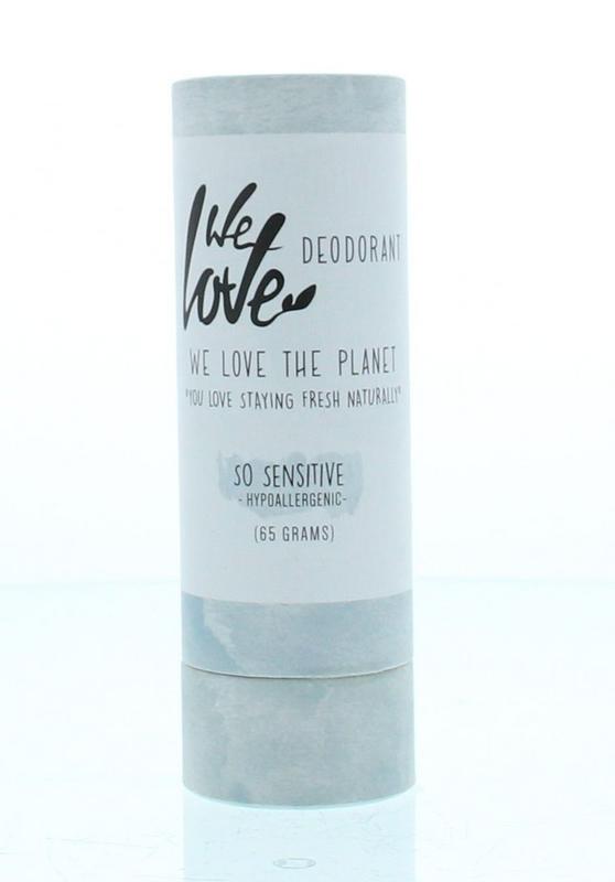 We Love 100% Natural deodorant stick so sensitive 65 Gram