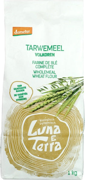 Luna E Terra Tarwemeel volkoren demeter bio 1 Kilogram