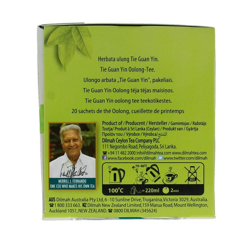 Dilmah Springtime fragrant oolong green tea 20 Zakjes