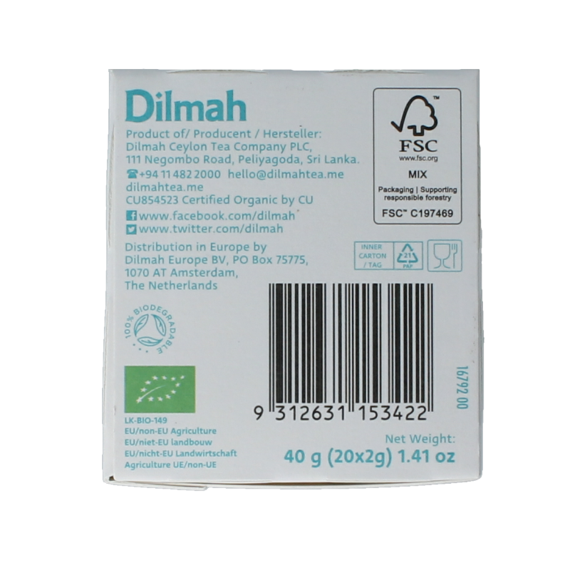 Dilmah Fruity minty delicious bio 20 Zakjes