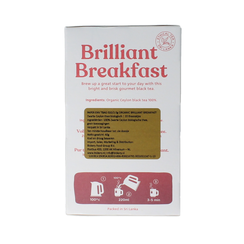 Dilmah Brilliant breakfast tea bio 20 Zakjes